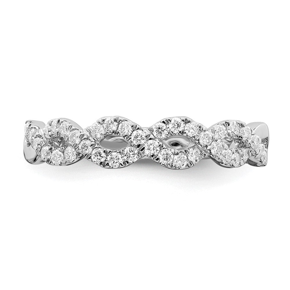 True Origin 14K White Gold 1/3 carat Lab Grown Diamond VS+ F+ Intertwined Complete Band
