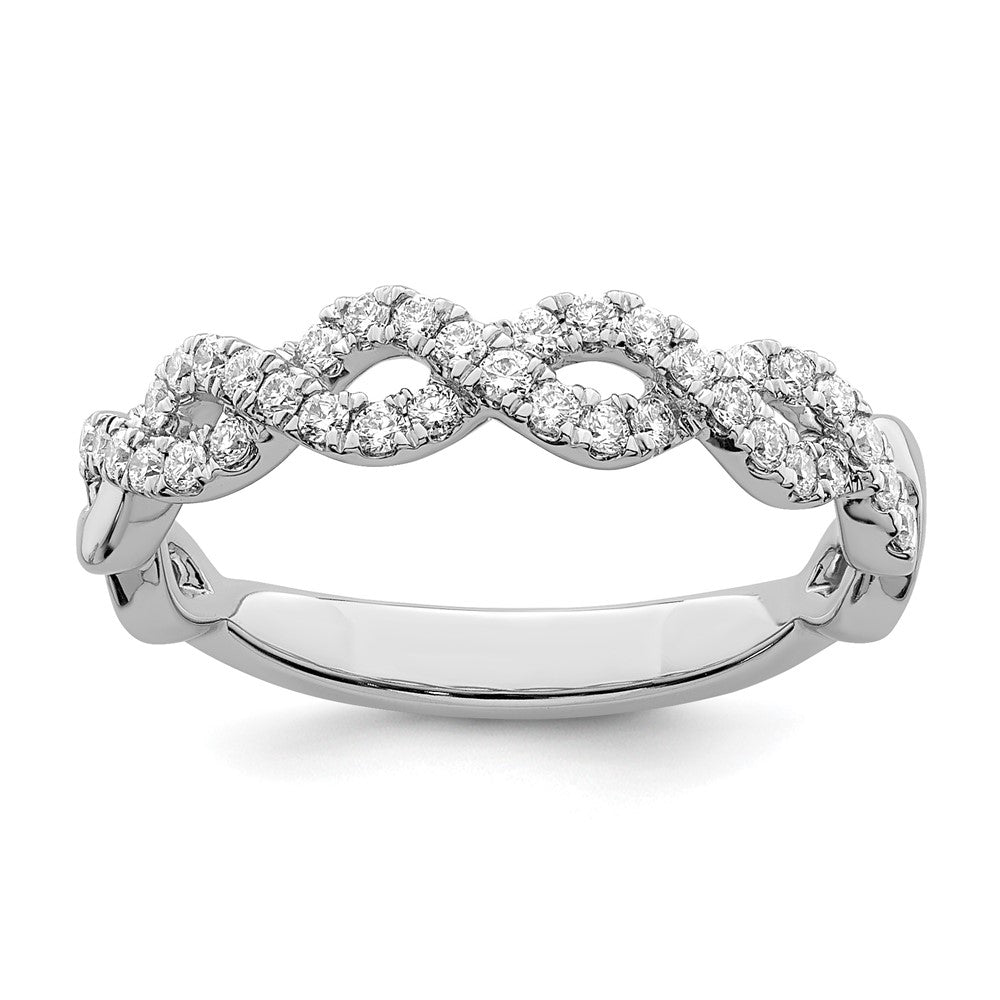 True Origin 14K White Gold 1/3 carat Lab Grown Diamond VS+ F+ Intertwined Complete Band
