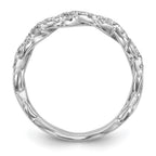 True Origin 14K White Gold 1/2 carat Lab Grown Diamond VS+ F+ Intertwined Complete Band