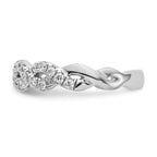 True Origin 14K White Gold 1/2 carat Lab Grown Diamond VS+ F+ Intertwined Complete Band