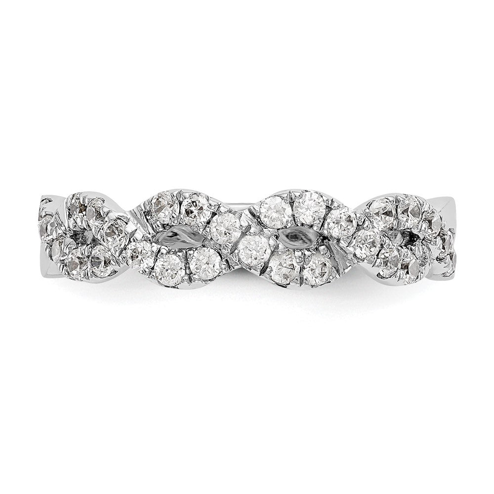 True Origin 14K White Gold 1/2 carat Lab Grown Diamond VS+ F+ Intertwined Complete Band