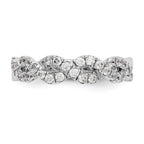True Origin 14K White Gold 1/2 carat Lab Grown Diamond VS+ F+ Intertwined Complete Band