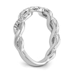 True Origin 14K White Gold 1/2 carat Lab Grown Diamond VS+ F+ Intertwined Complete Band