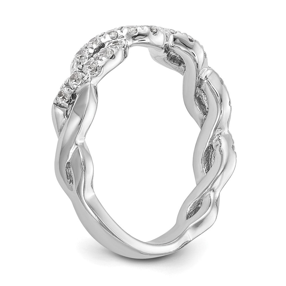 True Origin 14K White Gold 1/2 carat Lab Grown Diamond VS+ F+ Intertwined Complete Band