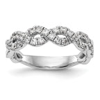 True Origin 14K White Gold 1/2 carat Lab Grown Diamond VS+ F+ Intertwined Complete Band