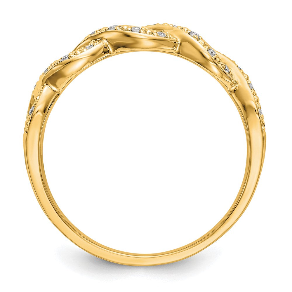 14K Yellow Gold Diamond Band