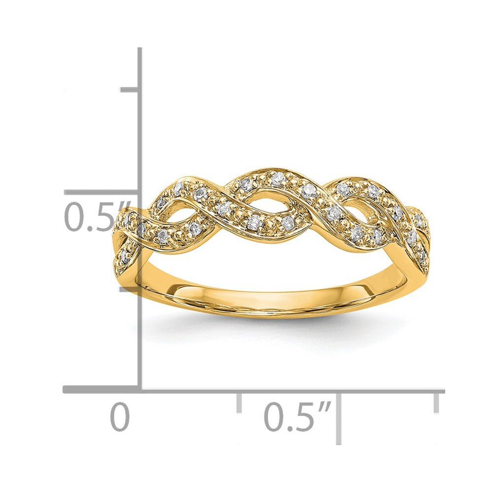 14K Yellow Gold Diamond Band