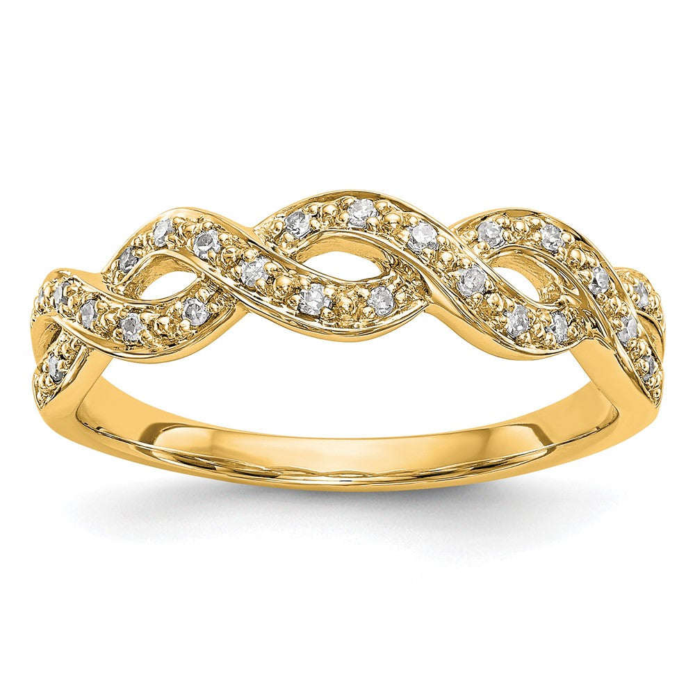 14K Yellow Gold Diamond Band