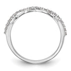 14K White Gold Twist Design 1/3 carat Complete Diamond Band