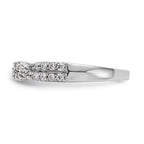 14K White Gold Twist Design 1/3 carat Complete Diamond Band