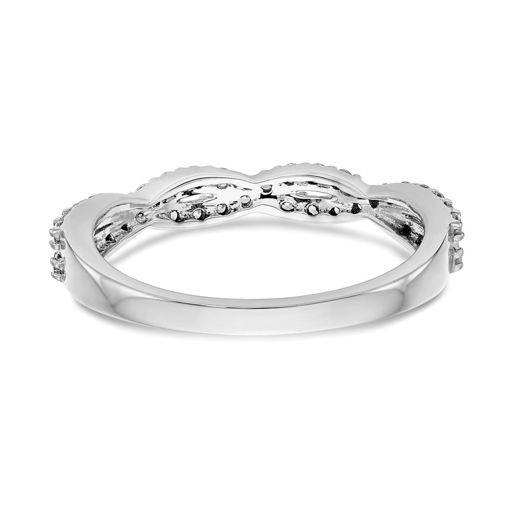 14K White Gold Twist Design 1/3 carat Complete Diamond Band