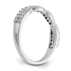 14K White Gold Twist Design 1/3 carat Complete Diamond Band