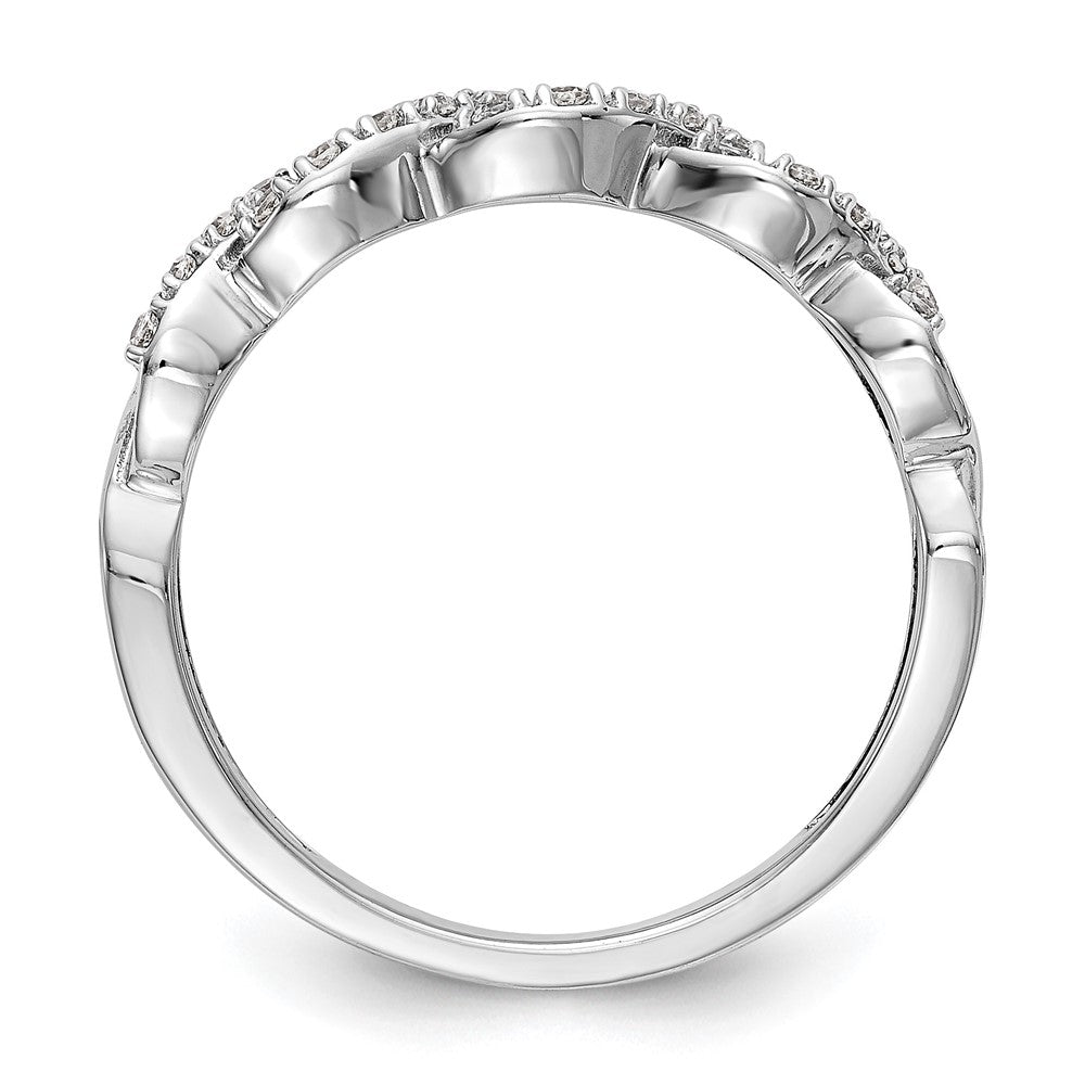 14K White Gold Diamond Band