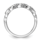 14K White Gold Diamond Band