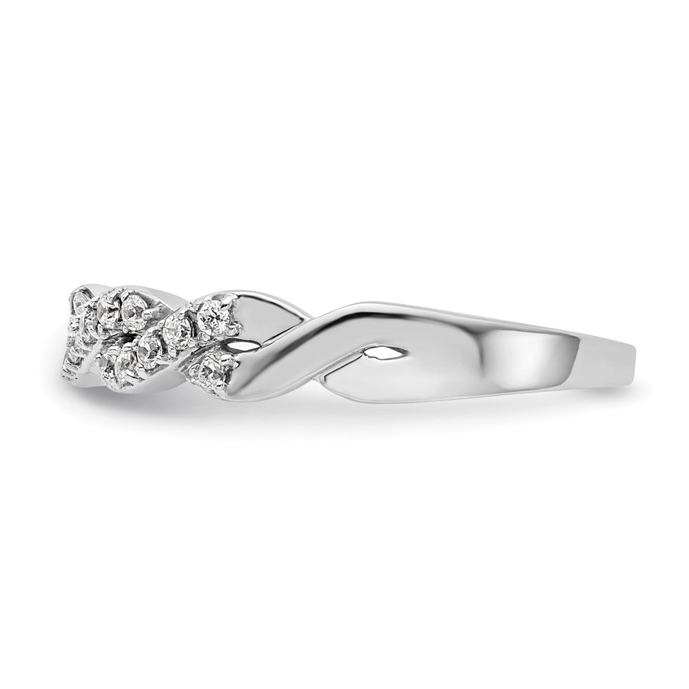 14K White Gold Diamond Band
