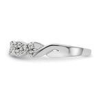 14K White Gold Diamond Band