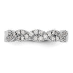 14K White Gold Diamond Band