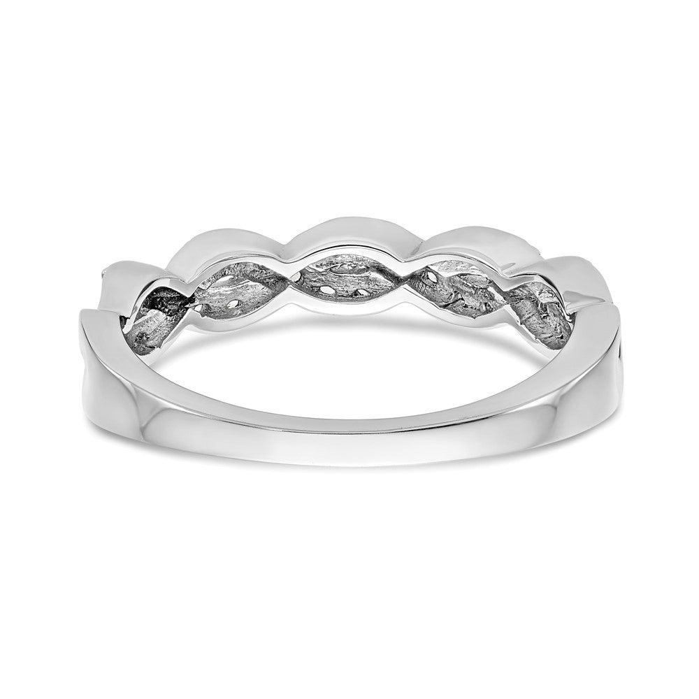 14K White Gold Diamond Band
