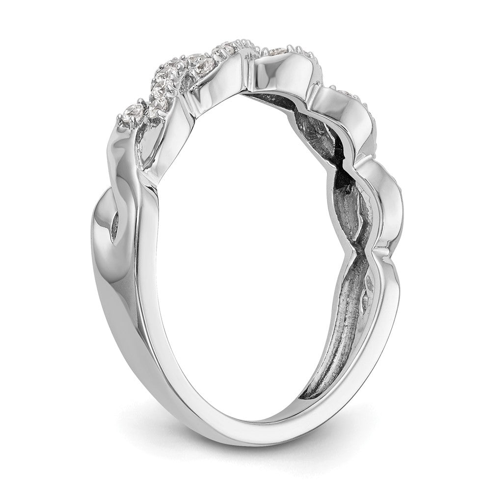 14K White Gold Diamond Band