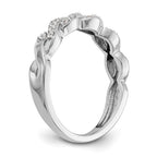 14K White Gold Diamond Band