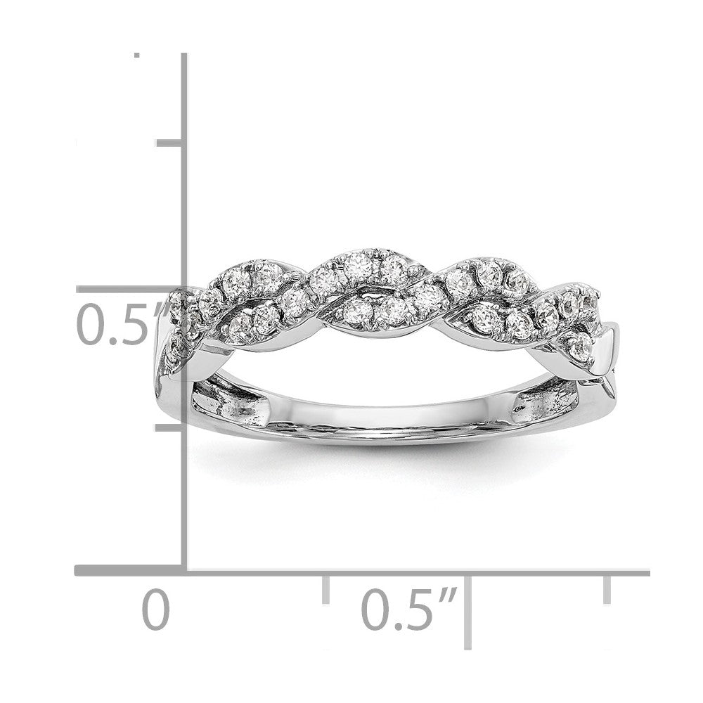 14K White Gold Diamond Band