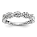 14K White Gold Diamond Band