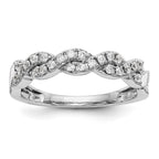 14K White Gold Diamond Band