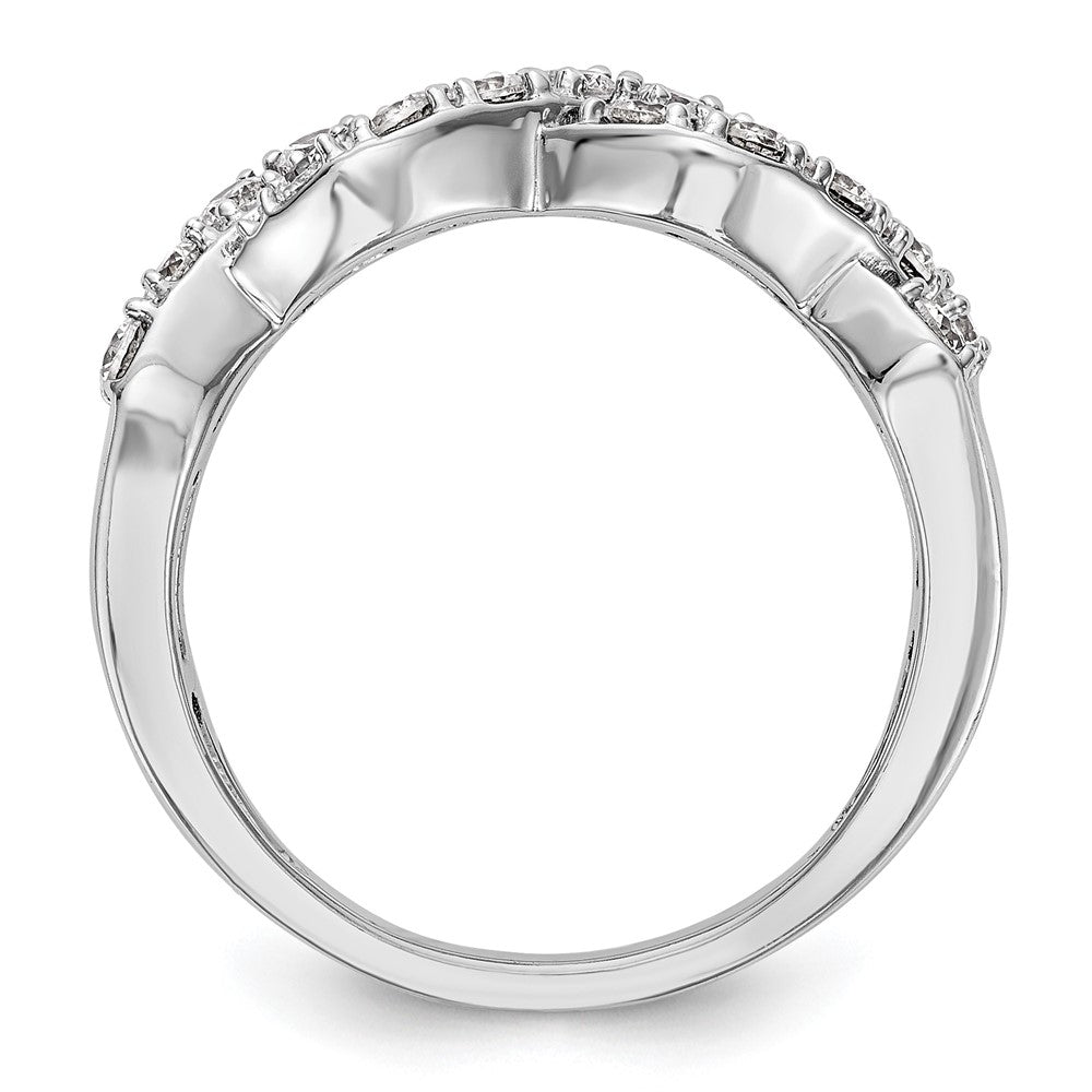 14K White Gold Diamond Band