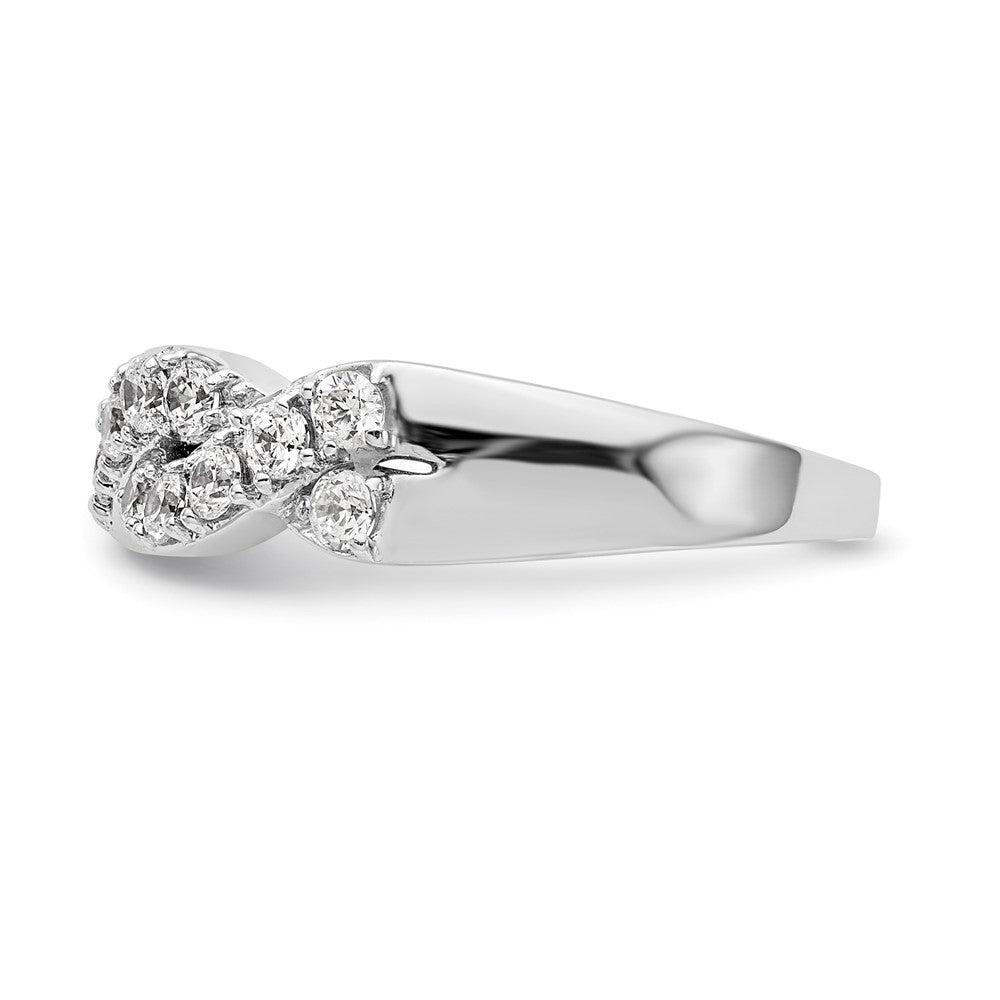 14K White Gold Diamond Band