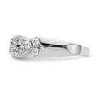 14K White Gold Diamond Band