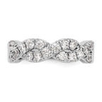 14K White Gold Diamond Band