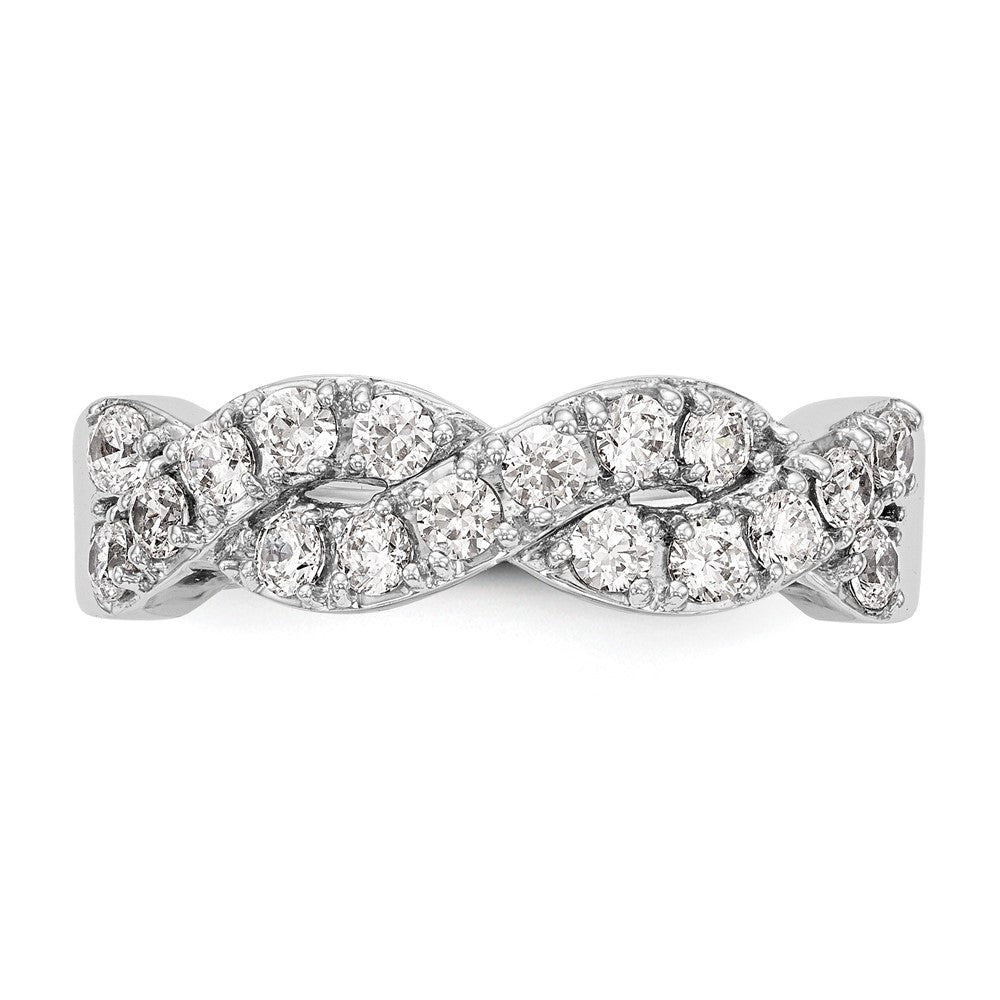 14K White Gold Diamond Band