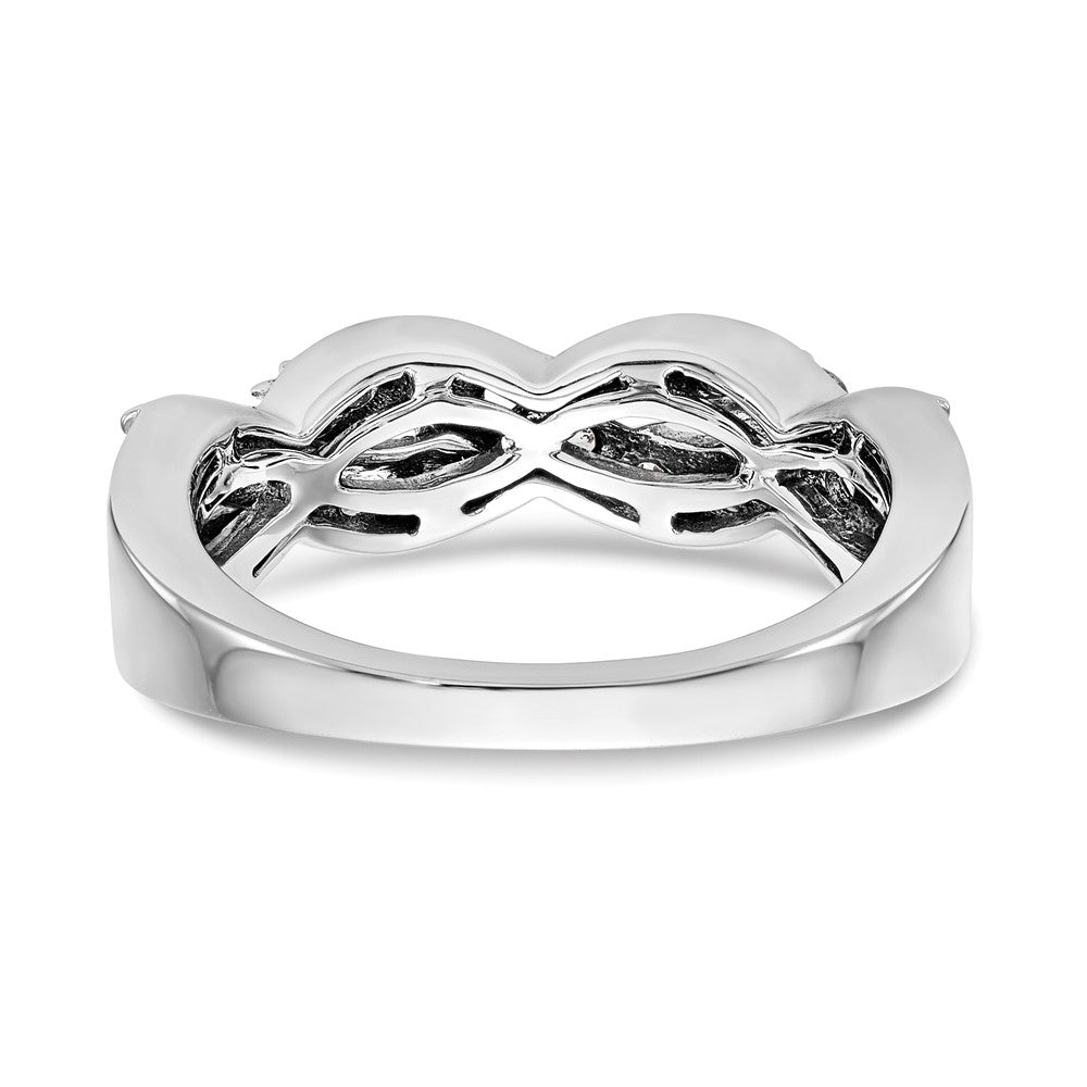 14K White Gold Diamond Band