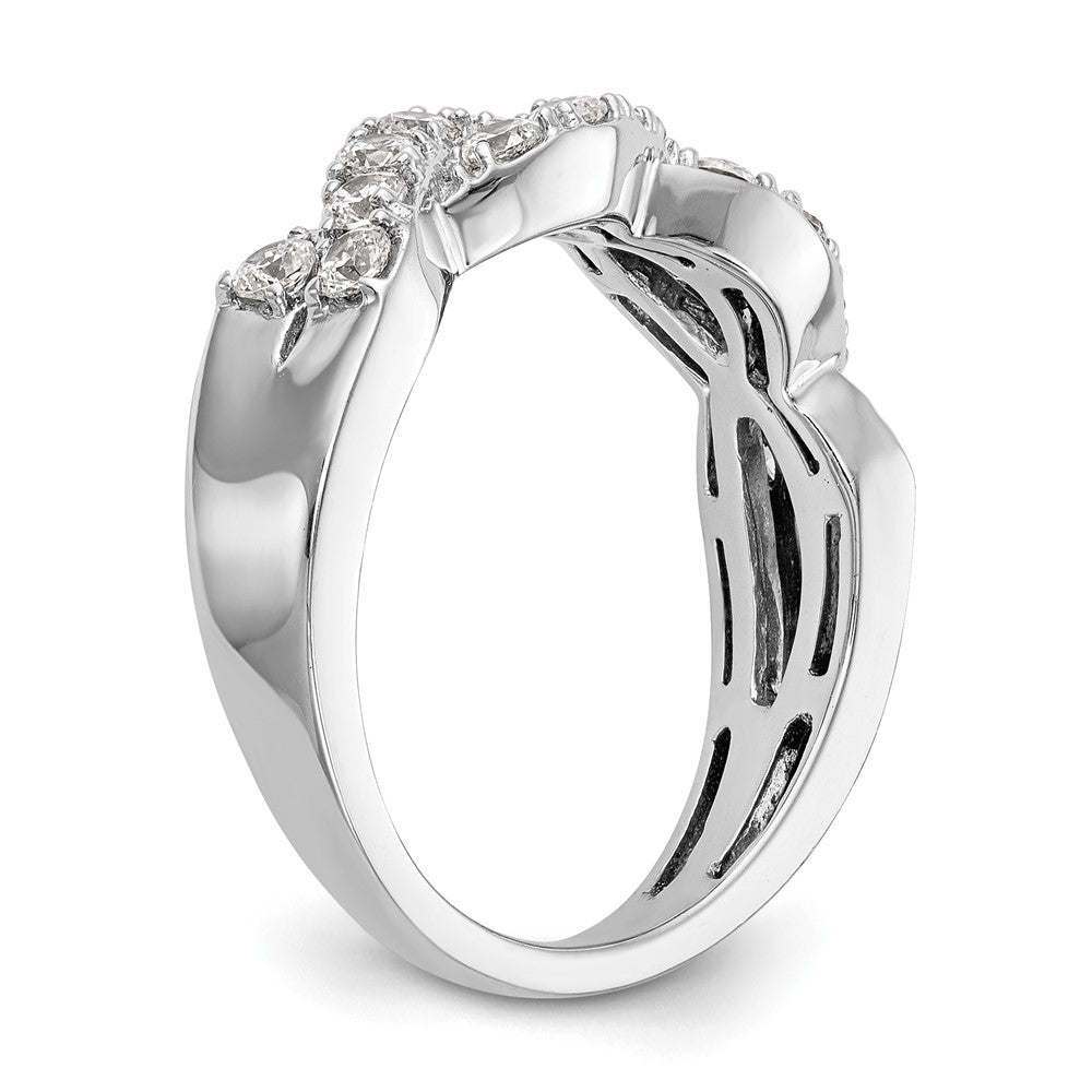14K White Gold Diamond Band
