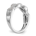 14K White Gold Diamond Band