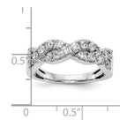 14K White Gold Diamond Band