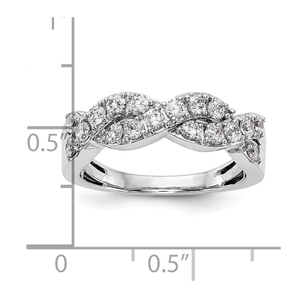 14K White Gold Diamond Band