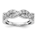 14K White Gold Diamond Band