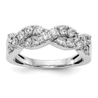 14K White Gold Diamond Band