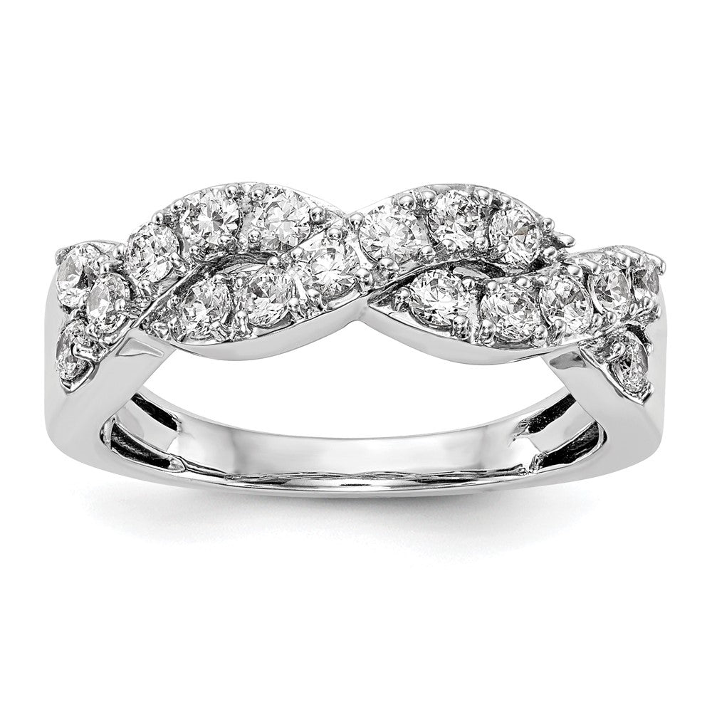 14K White Gold Diamond Band