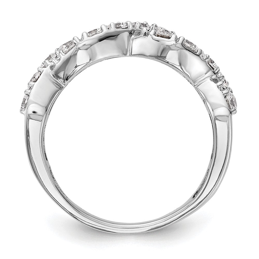 14K White Gold Diamond Band
