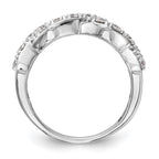 14K White Gold Diamond Band