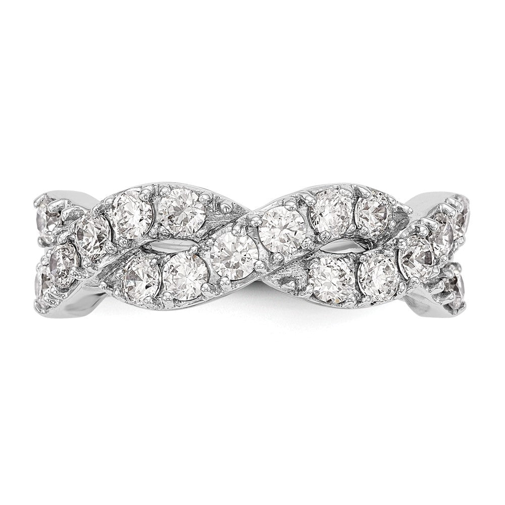 14K White Gold Diamond Band