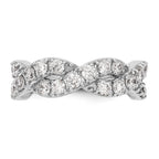 14K White Gold Diamond Band
