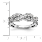 14K White Gold Diamond Band