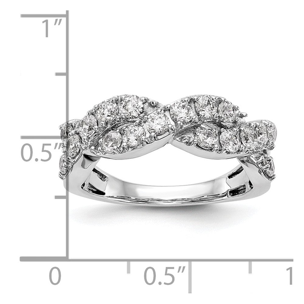 14K White Gold Diamond Band