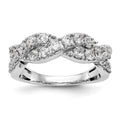 14K White Gold Diamond Band