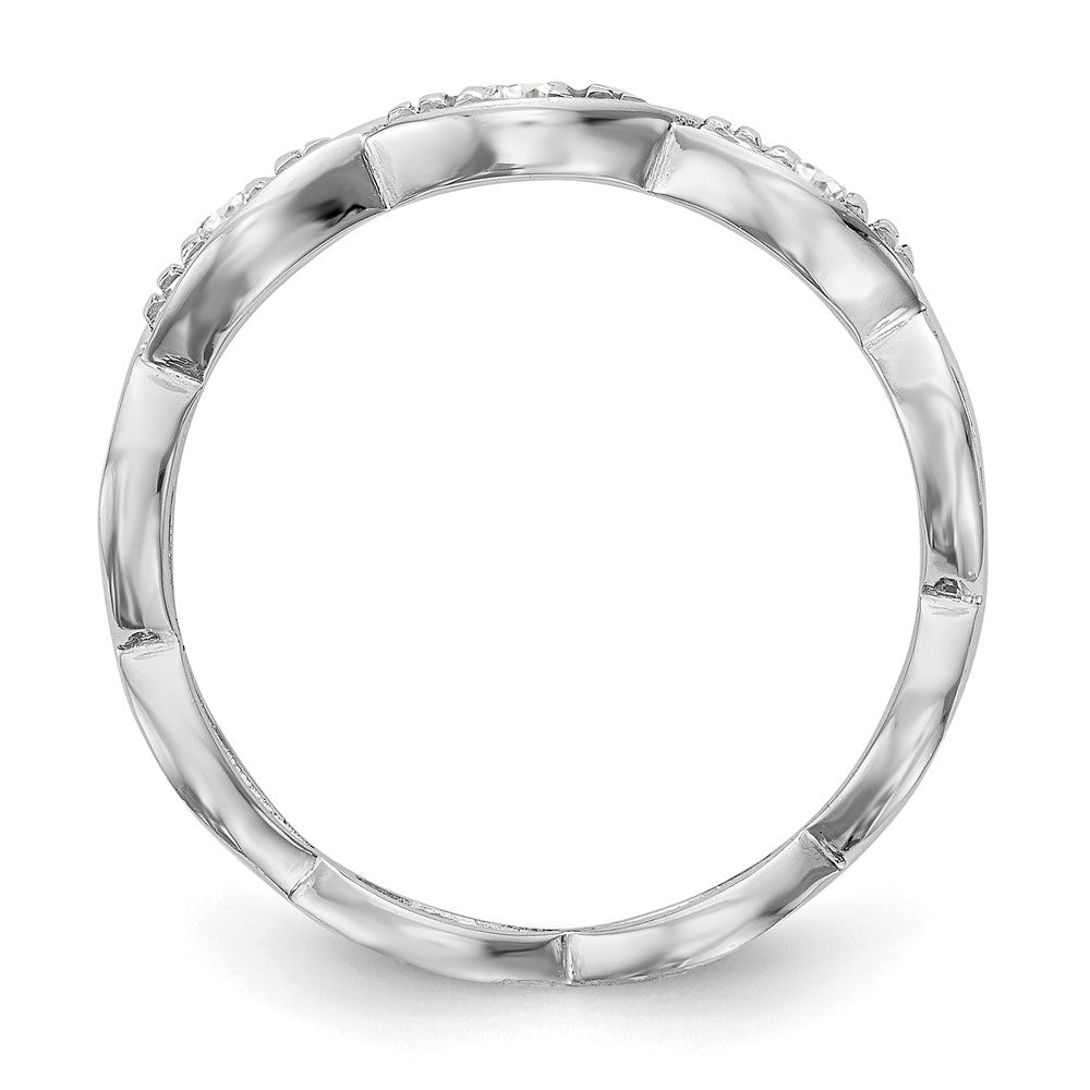 14K White Gold Diamond Band