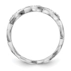 14K White Gold Diamond Band