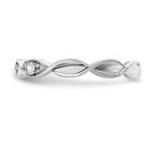 14K White Gold Diamond Band